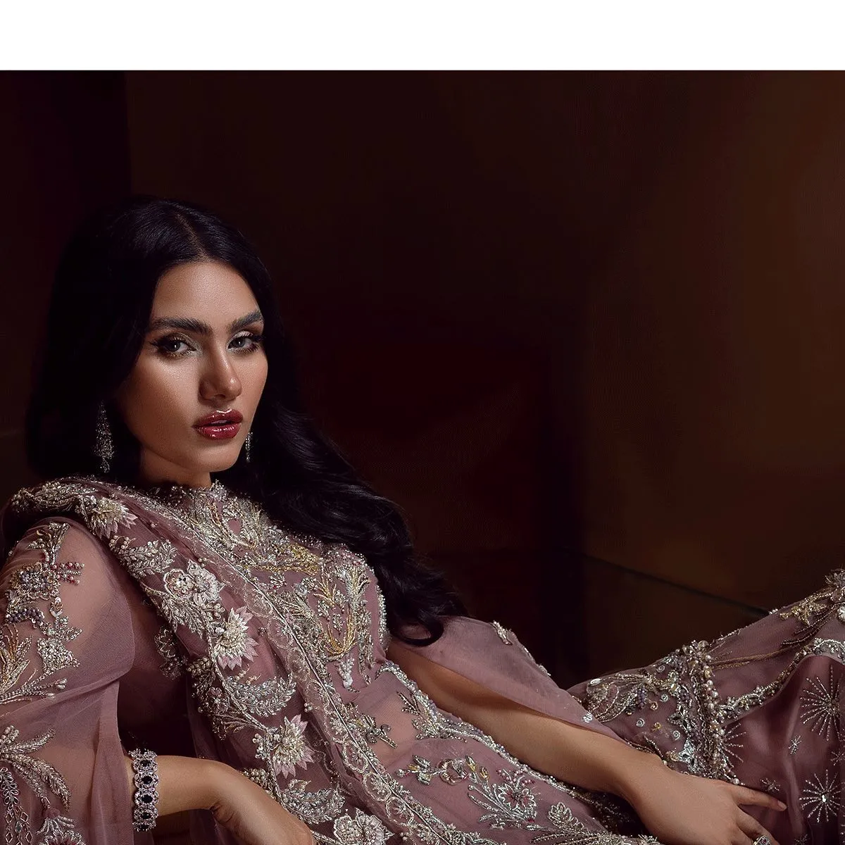 Stylish Pakistani Gown with Sharara and Dupatta Dress