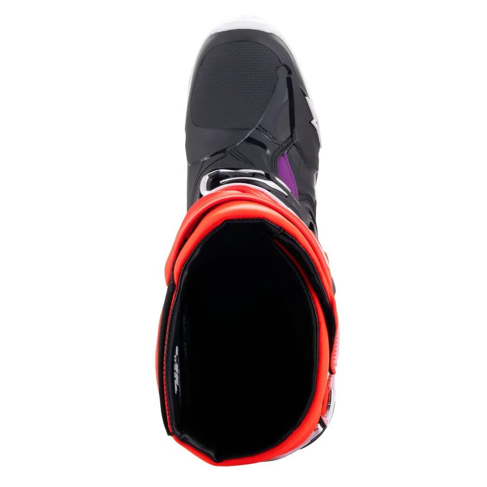 Tech-10 MX Boots Black/Red Fluoro/Orange Fluoro/White 11
