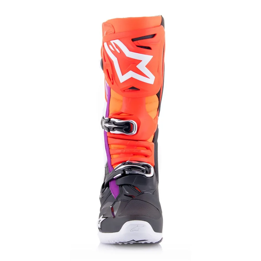 Tech-10 MX Boots Black/Red Fluoro/Orange Fluoro/White 11