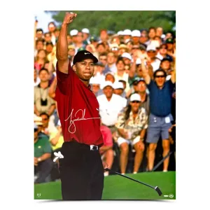 Tiger Woods Autographed 2001 Masters 30x40