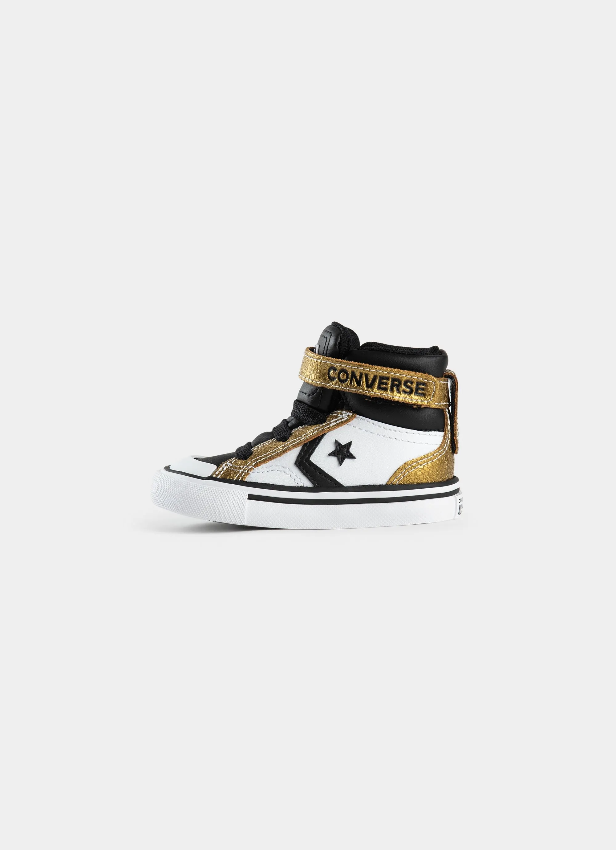 Toddler Pro Blaze Strap Hi | White/Black/Gold