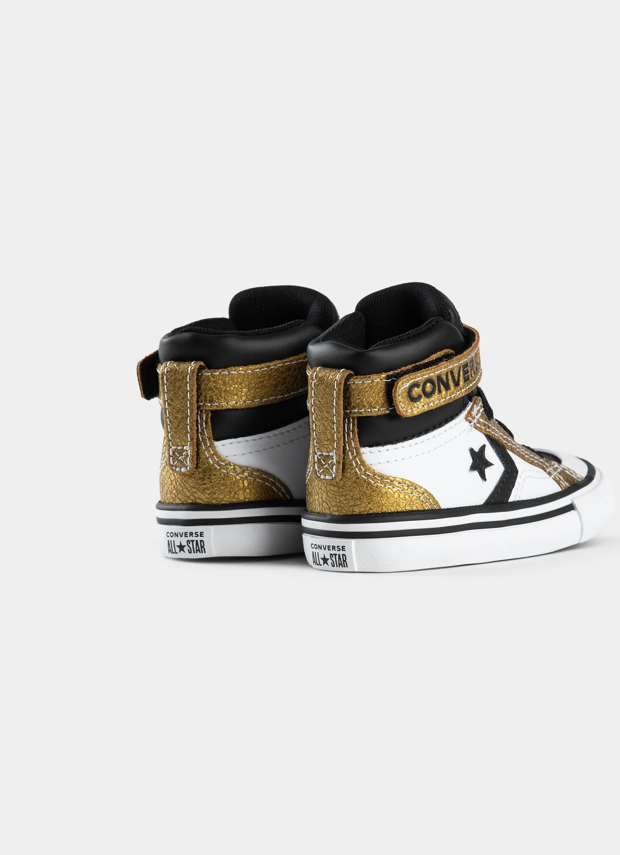 Toddler Pro Blaze Strap Hi | White/Black/Gold
