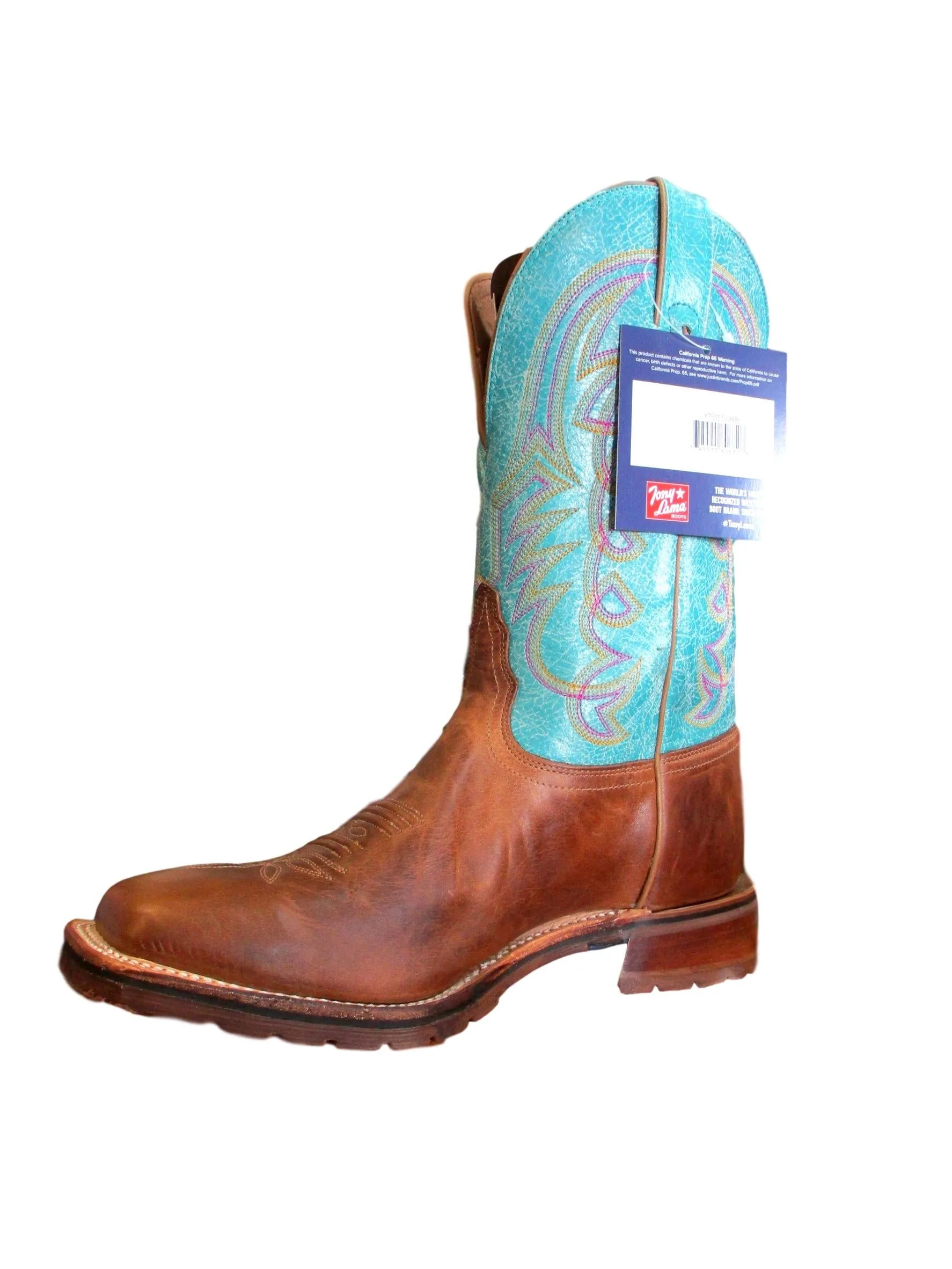 Tony Lama Turquoise Cowhide Boot