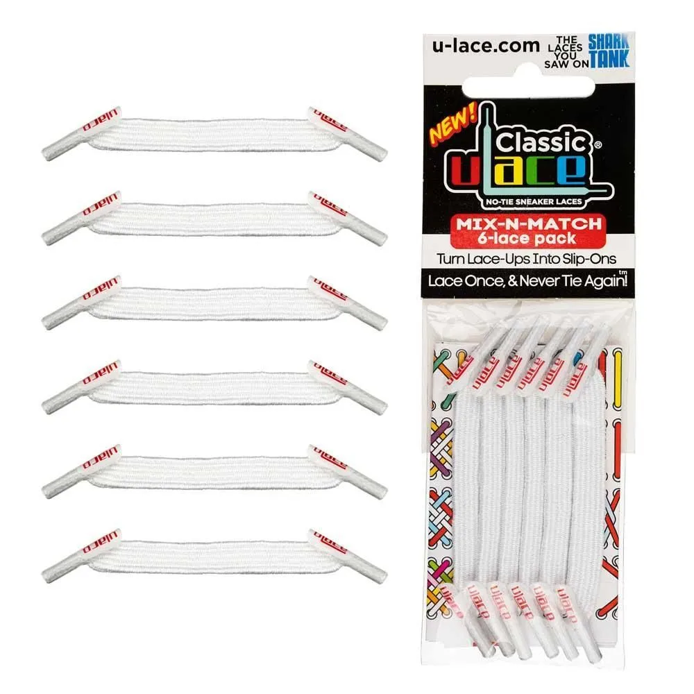 uLace Classic No-Tie Sneaker Laces - White