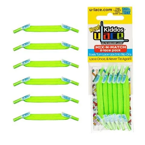 uLace Kiddos No-Tie Sneaker Laces - Bright Green