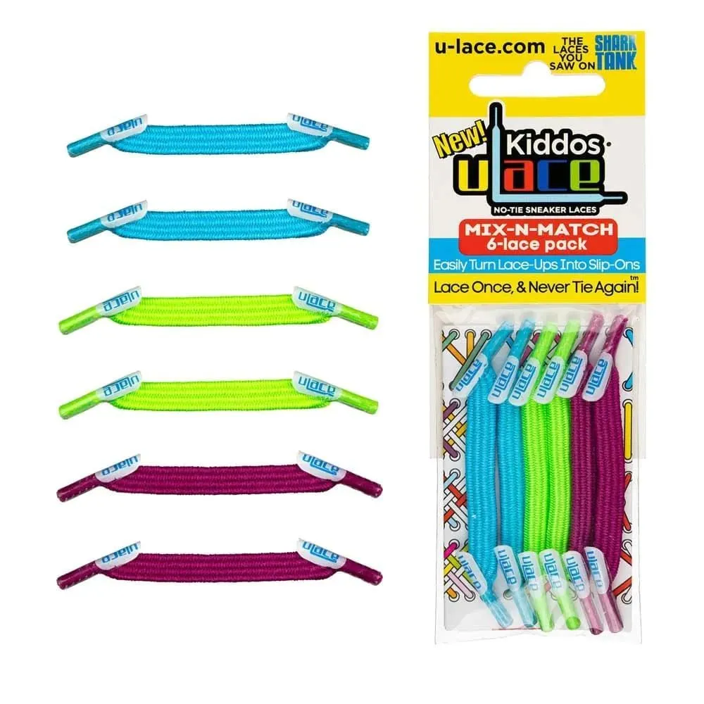 uLace Kiddos No-Tie Sneaker Laces - Carnival