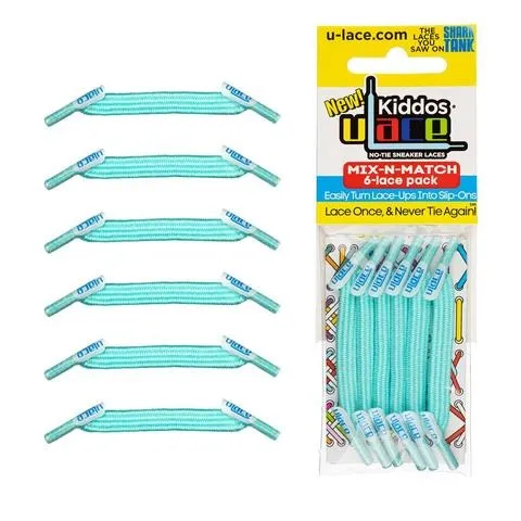 uLace Kiddos No-Tie Sneaker Laces - Sea Foam