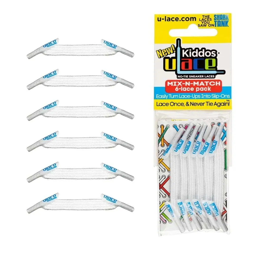 uLace Kiddos No-Tie Sneaker Laces - White