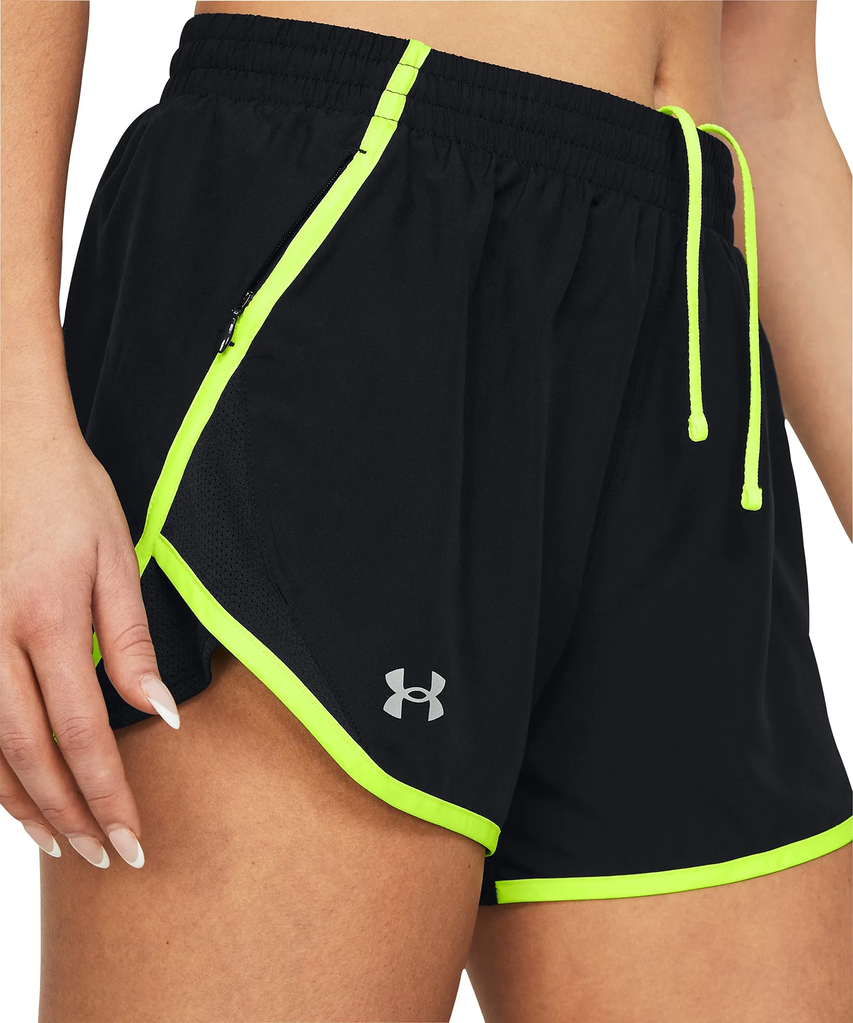 Under Armour Fly By 3 Inch Womens Running Shorts - Black