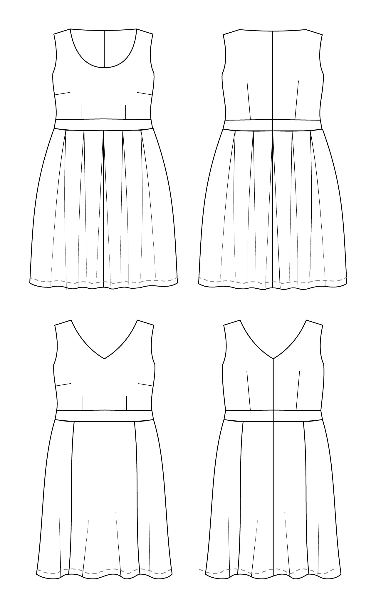 Upton Dress 12-32 printed pattern: Wholesale