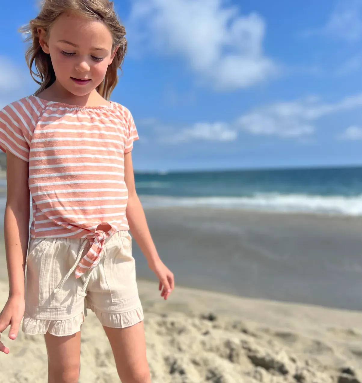 Vignette Esme Stripe Top Coral