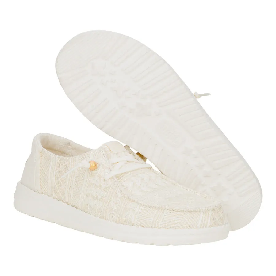 Wendy Crochet Lace - White/Gold