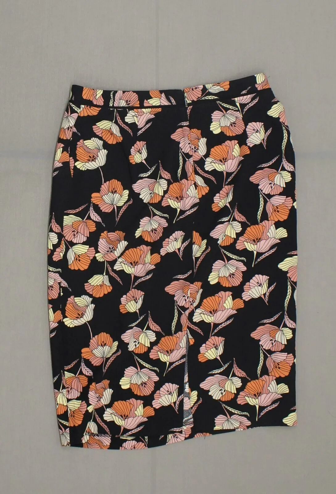 Who What Wear Women's Floral Pencil Skirt Black Multi 8