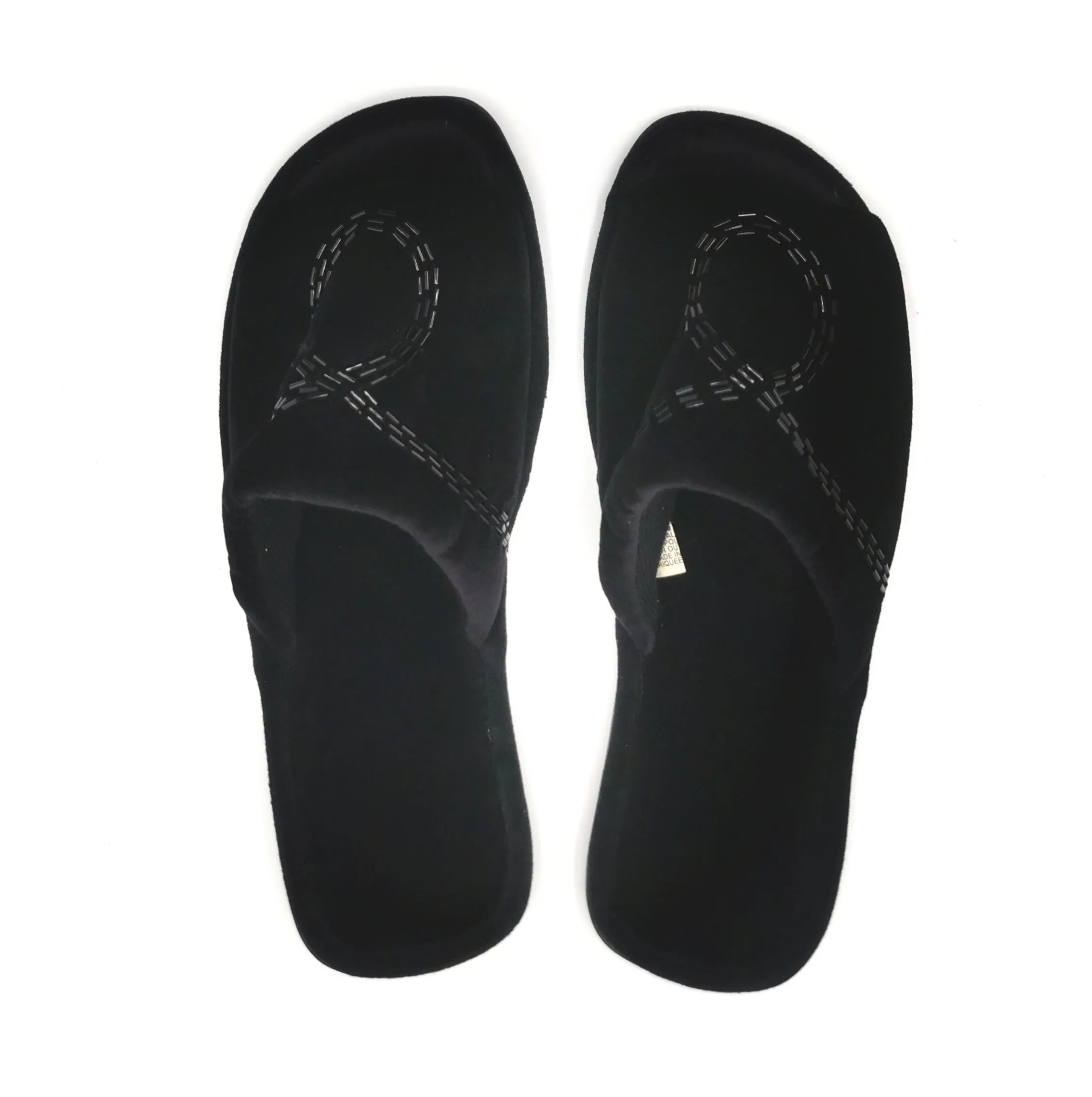 WOMENS SIZE SMALL (5/6) - Soft, Black Indoor / Outdoor Slippers NWOT B25