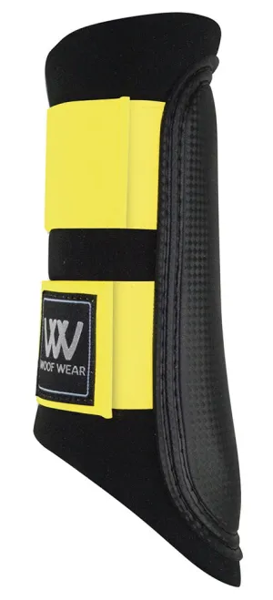 Woof Wear Club Brushing Boots Black & Yellow