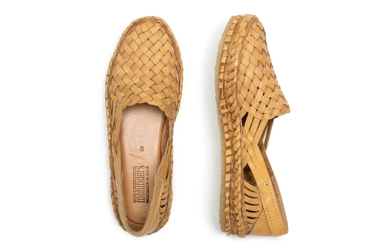Woven Flat in Honey   No Stripes by Mohinders