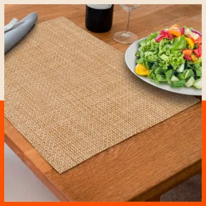 Woven PVC Table Mats / Placemats for Dining Table at Home (Ergo - Set of 6)