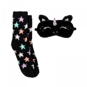 Xhilaration Women's Unicorn Eyemask and Cozy Socks Set