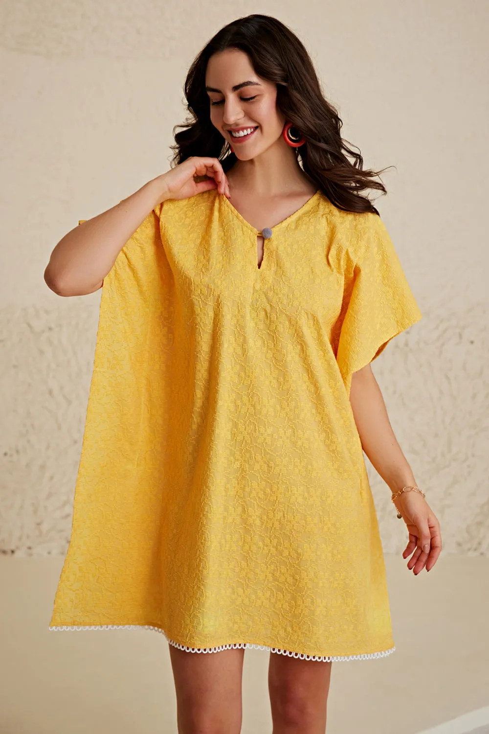 Yellow Breezy Bliss Kaftan